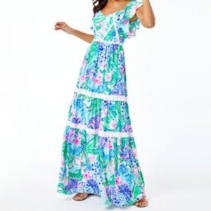 NWT Lilly Pulitzer Ivie Maxi Dress Size 00